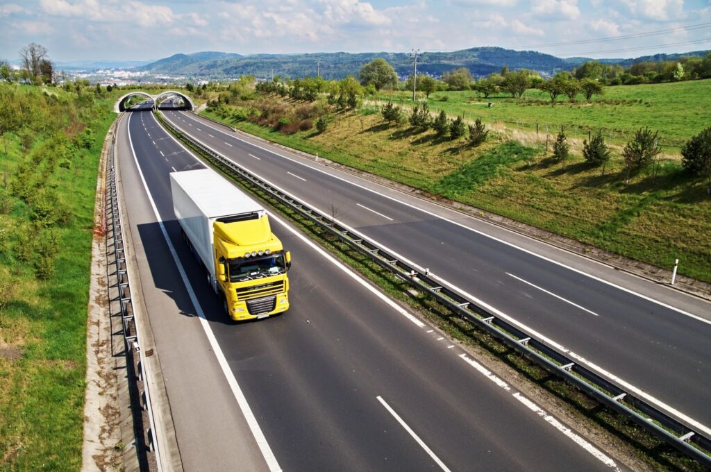 Interstate removals truck on road